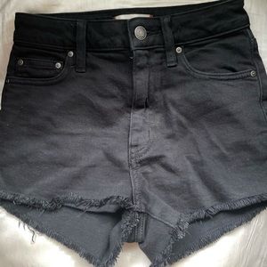 Aritzia Sunday Best Black Denim Shorts